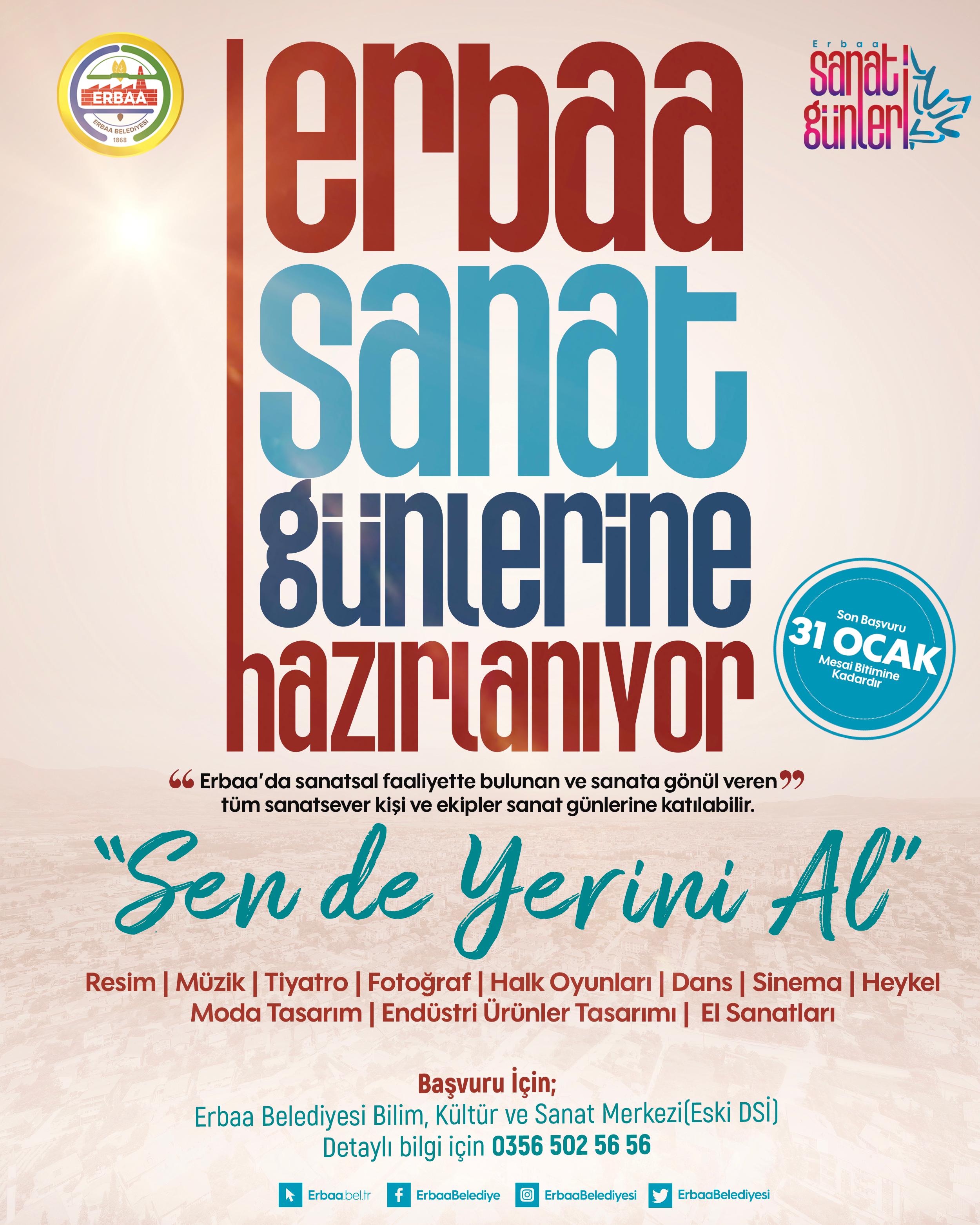Erbaa Sanat Günlerine Hazırlanıyor.